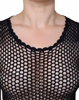 Black Mesh See Through Sleeveless Tank Top 4