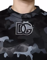 Black Camouflage Round Neck Sweatshirt Sweater 4