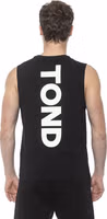 Black Cotton Men Tank Top 1