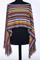 Multicolor Wool Women Poncho 1
