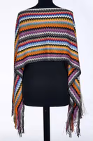 Multicolor Wool Women Poncho 2