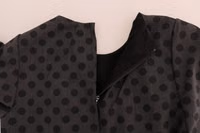 Gray Polka Dotted Wool Stretch Dress 5