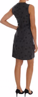 Gray Polka Dotted Sheath Wool Dress 3