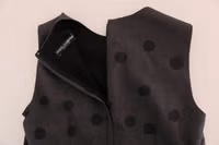 Gray Polka Dotted Sheath Wool Dress 5