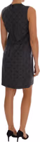 Gray Polka Dotted Sheath Wool Dress 3