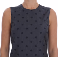 Gray Polka Dotted Sheath Wool Dress 4