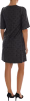 Gray Polka Dotted Sheath Wool Dress 3