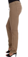 Beige Cotton Stretch Slim Fit Jeans 3