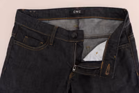 Dark Blue Cotton Classic Fit Jeans 5