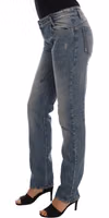 Blue Cotton Stretch Denim Jeans 2