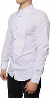 White Bib Cotton Poplin Formal Dress Shirt 2