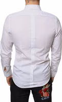 White Bib Cotton Poplin Formal Dress Shirt 3