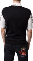 White Black Silk Studded Stone Crystal Shirt 3