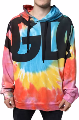 Multicolor Tie Dye Hooded Sweatshirt Sweater