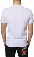 White Cotton DG Applique Casual T-shirt 3