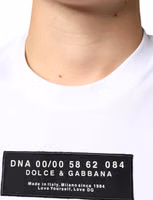 White Cotton DG Applique Casual T-shirt 4