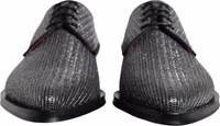 Silver Polyurethane Derby Formal Dress Shoes 1