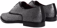 Silver Polyurethane Derby Formal Dress Shoes 3