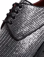 Silver Polyurethane Derby Formal Dress Shoes 5