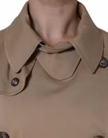 Khaki Double Breasted Trench Coat Jacket 4