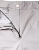 White Cotton Mid Waist Cropped Skinny Pants 4