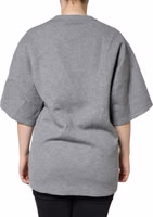 Gray Cotton Blend Embellished Tee T-shirt 3