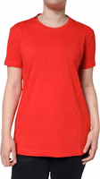 Red Cotton Crew Neck Short Sleeve Tee T-shirt 1