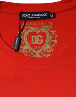 Red Cotton Crew Neck Short Sleeve Tee T-shirt 5