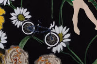 Black Embellished Daisy Brocade Skirt 5