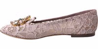 Pink Lace Crystal Ballet Flats Loafers Shoes 4