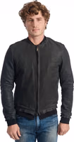 Gray Lambskin Men Jacket 1
