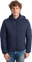 Blue Polyamide Men's Quilted Jacket 1