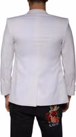 Off White Wool Single Breasted Dress Blazer 3