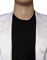 Off White Wool Single Breasted Dress Blazer 4