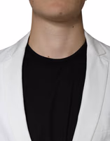 White Single Breasted One Button Dress Formal Blazer 4