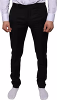 Black Wool Skinny Dress Formal Pants 1