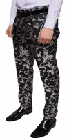 Black Jacquard Skinny Dress Pants 2