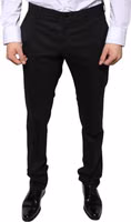 بنطال رسمي أسود من مزيج الصوف بقصة ضيقة 1