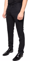 Black Wool Skinny Men Dress Pants 2