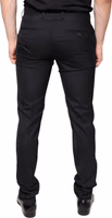 Black Wool Skinny Men Dress Pants 3