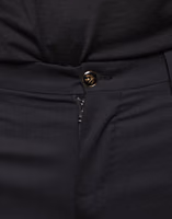 Black Wool Skinny Men Dress Pants 4