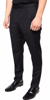 Black Wool Skinny Men Dress Pants 2