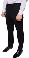 Black Wool Skinny Men Dress Pants 2