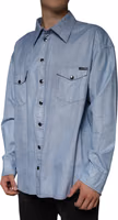 Light Blue Cotton Button Down Casual Shirt 2