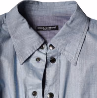 Light Blue Cotton Button Down Casual Shirt 5