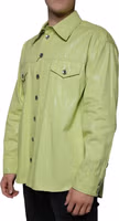 Green Cotton Collared Men Button Down Shirt 2