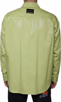 Green Cotton Collared Men Button Down Shirt 3