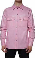 Pink Cotton Collared Button Down Shirt 1