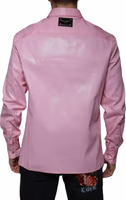 Pink Cotton Collared Button Down Shirt 3