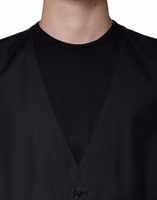 Black Wool Waistcoat Dress Formal Vest 4